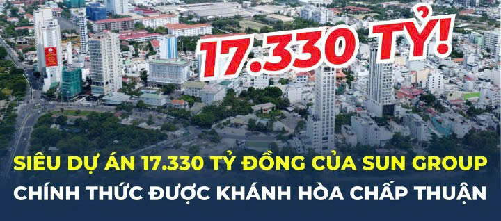 Khánh Hòa chấp thuận dự án hơn 17.330 tỉ đồng của Sun Group